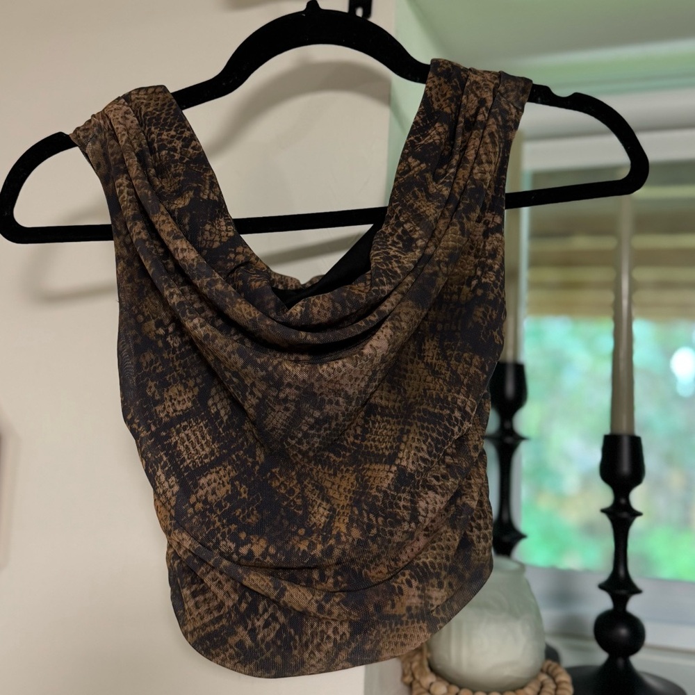 Dynamite Snake Skin Printed Off The Shoulder Top NEW